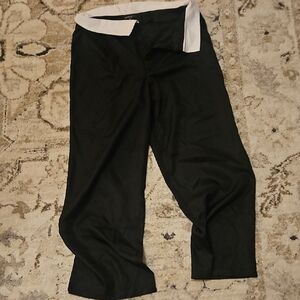 Boohoo Black Trousers with White Trim